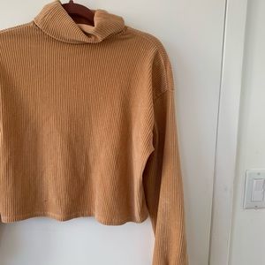 Butterscotch corduroy cropped sweater